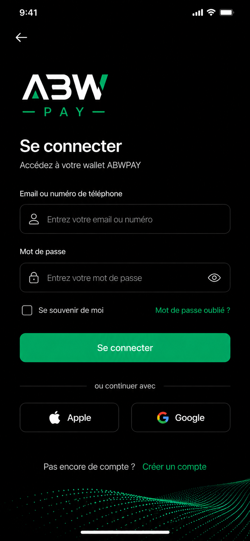 Connexion mobile ABWPAY