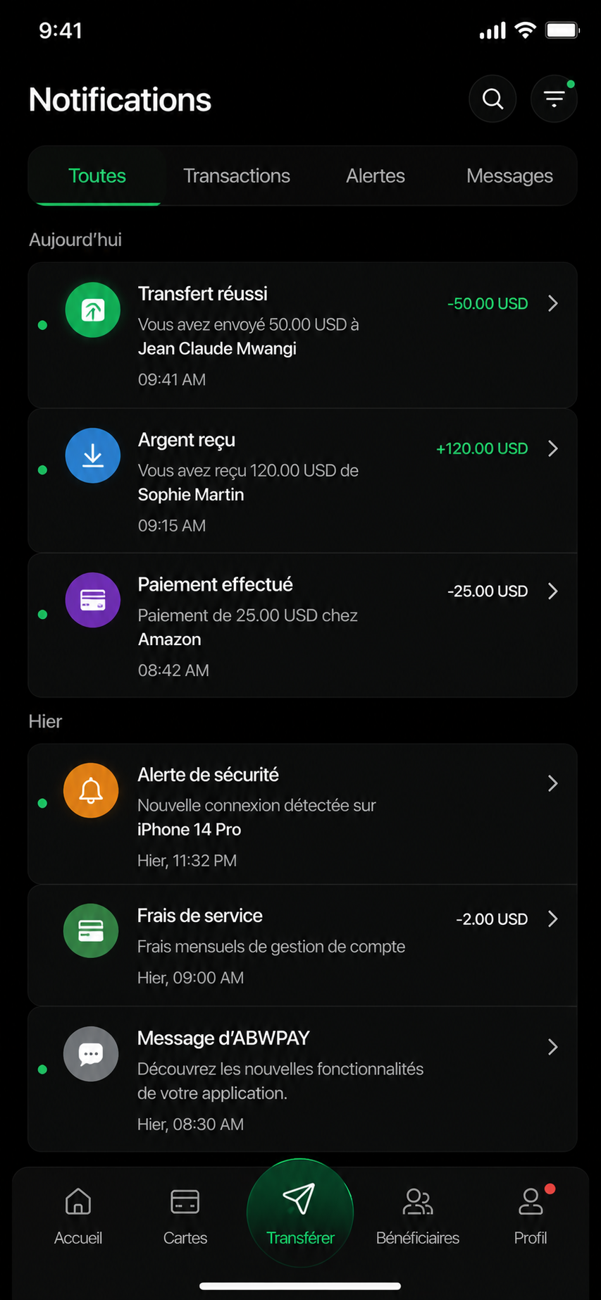 ABWPAY notifications