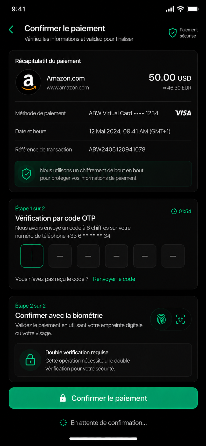 Confirmation paiement ABWPAY