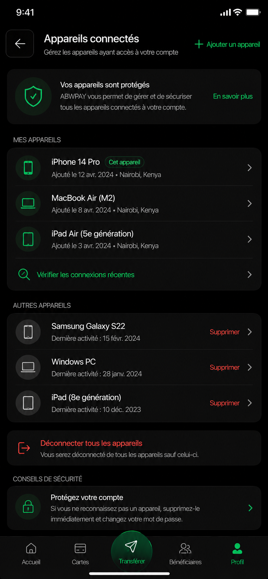 Appareils ABWPAY